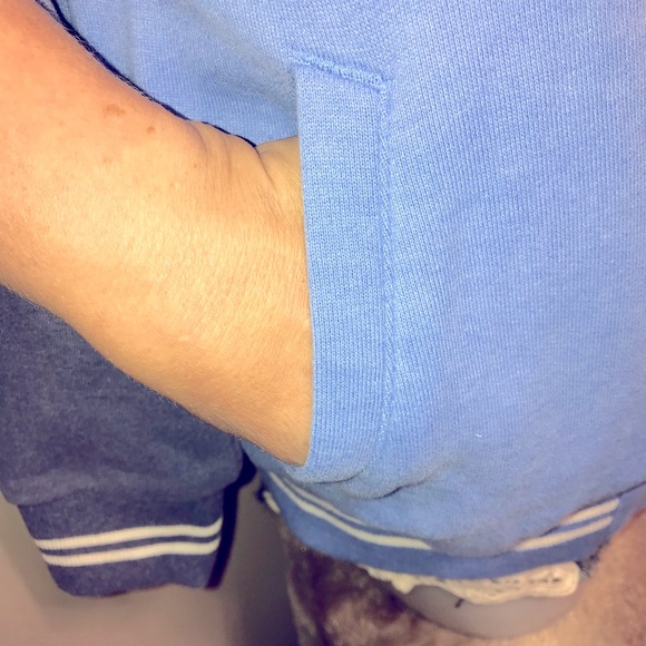 PUMA UNISEX VARSITY JACKET  TWO TONE BLUE STRIPES SIZE XL - Picture 10 of 16